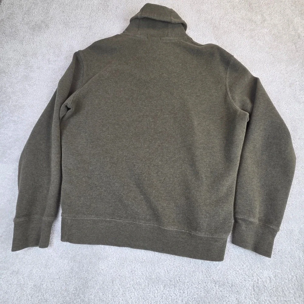 Polo Ralph Lauren Mens Olive Green Cotton Shawl Collar Pullover Sweater Large